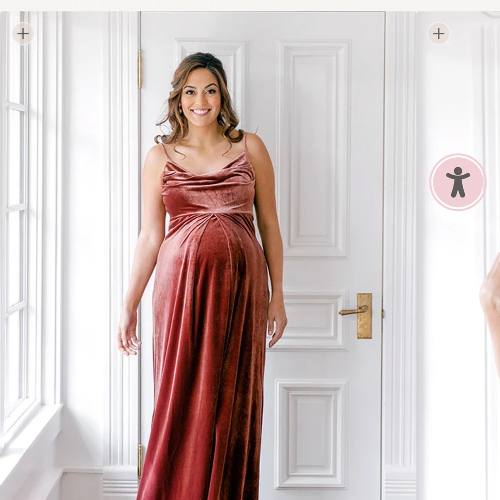 Revelry Velvet Wedding Dress in Rust